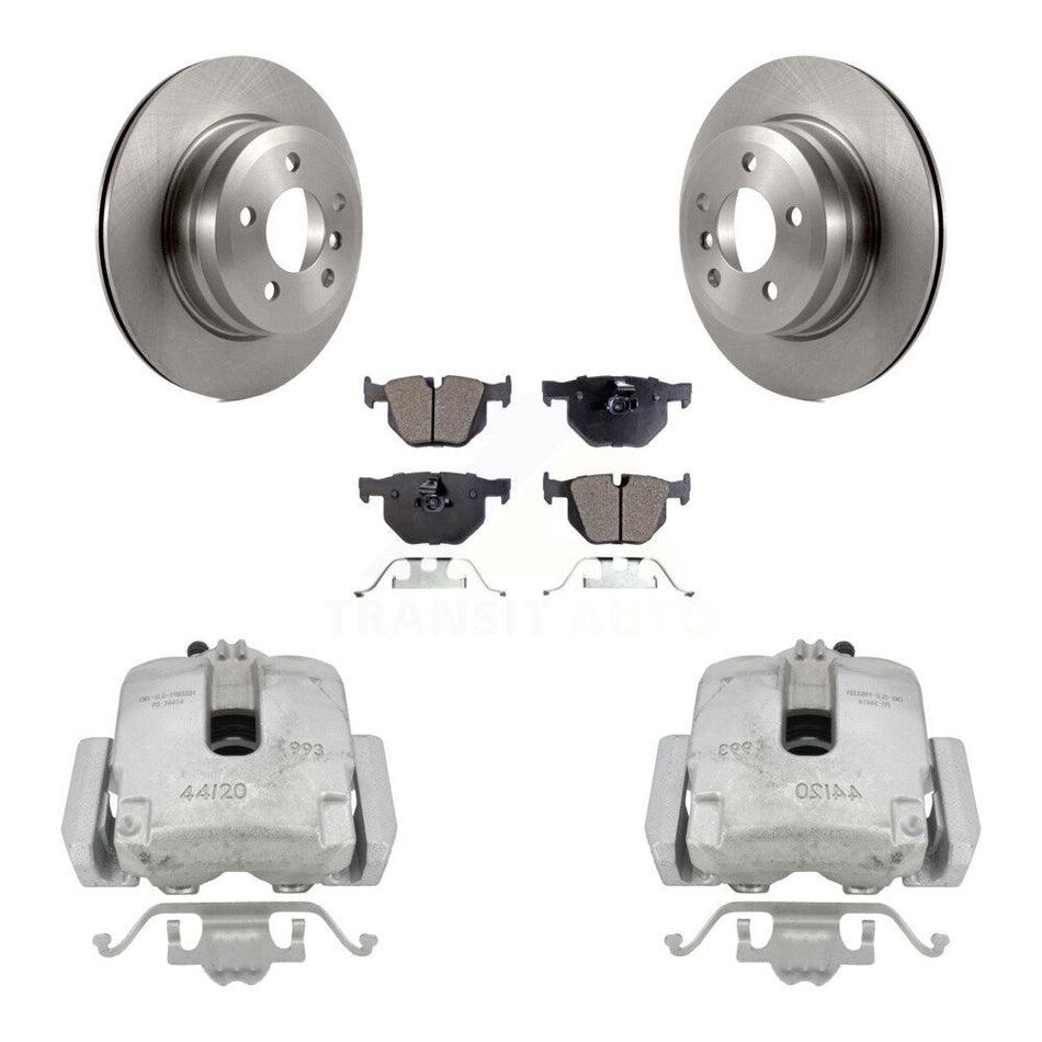 Rear Disc Brake Caliper Rotors And Ceramic Pads Kit For BMW X5 X6 KC8-100296T