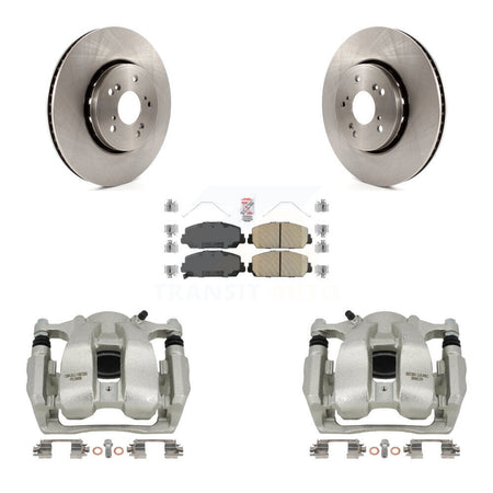 Front Disc Brake Caliper Rotors And Ceramic Pads Kit For 2016-2018 Acura RDX KC8-100297N
