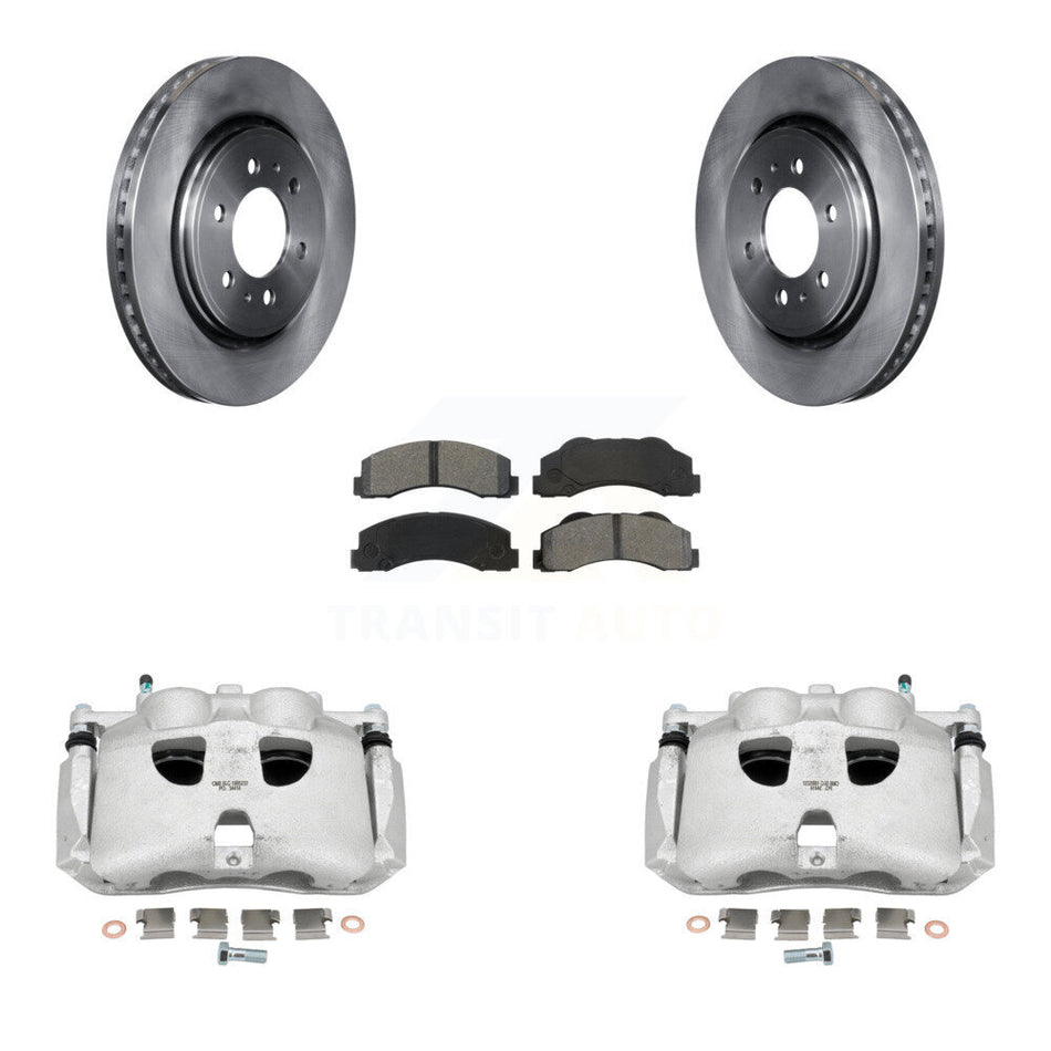 Front Disc Brake Caliper Rotors And Semi-Metallic Pads Kit For Ford F-150 Expedition Lincoln Navigator KC8-100297S
