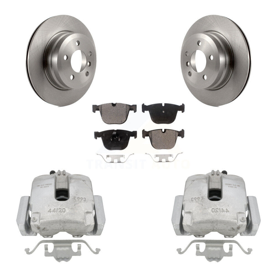 Rear Disc Brake Caliper Rotors And Ceramic Pads Kit For 2009 BMW X6 xDrive35i with 3.0L From 10 08 KC8-100297T