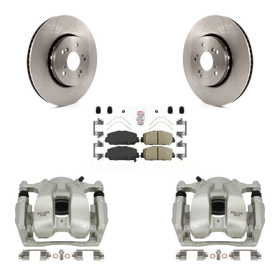 Front Disc Brake Caliper Rotors And Ceramic Pads Kit For 2016-2018 Acura RDX KC8-100298N