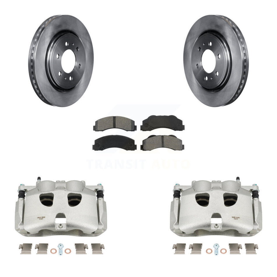 Front Disc Brake Caliper Rotors And Semi-Metallic Pads Kit For Ford F-150 KC8-100298S