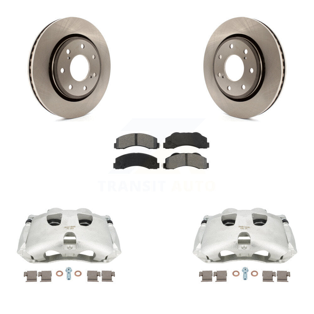 Front Disc Brake Caliper Rotors And Semi-Metallic Pads Kit For 2012-2014 Ford F-150 With 7 Lug Wheels KC8-100299S by Transit Auto