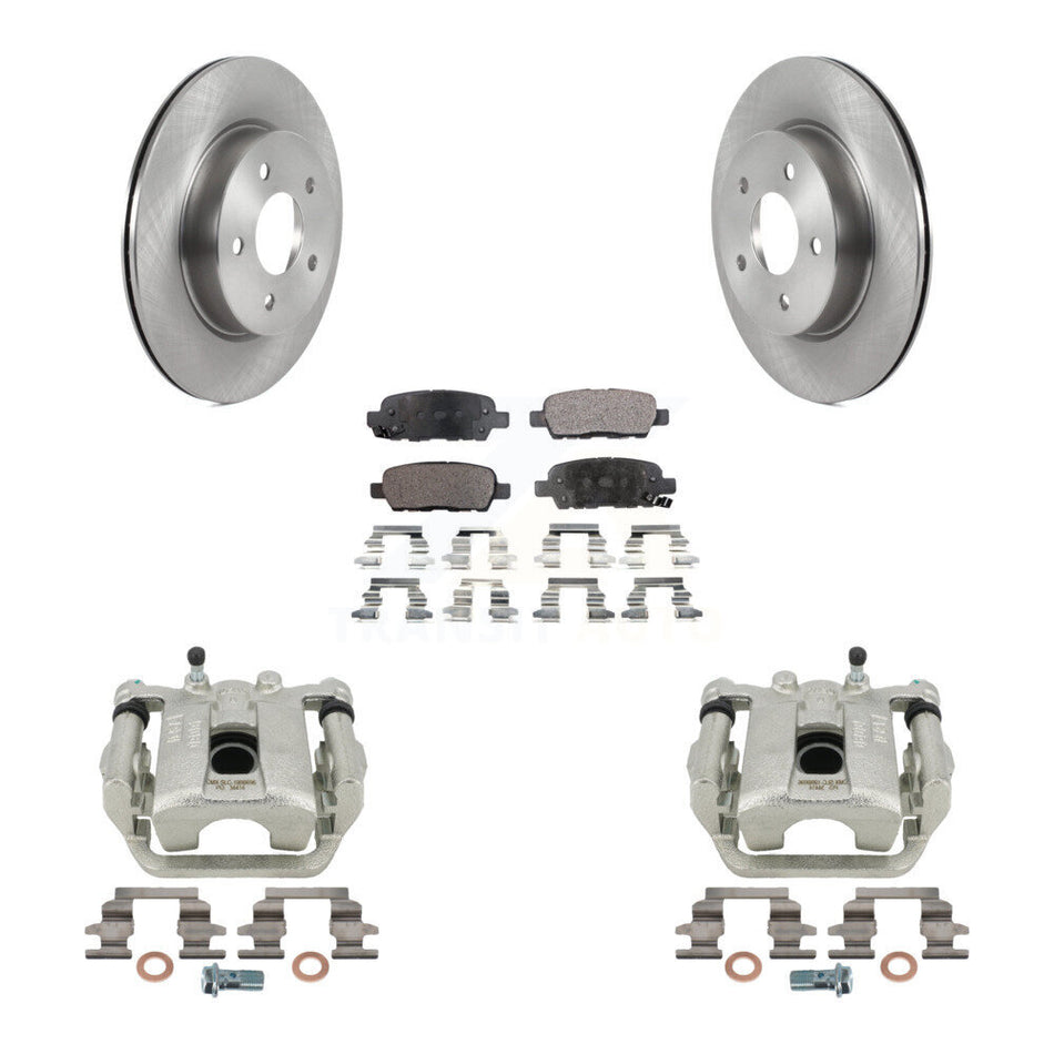 Rear Disc Brake Caliper Rotors And Ceramic Pads Kit For Nissan Rogue Sport LEAF KC8-100299T