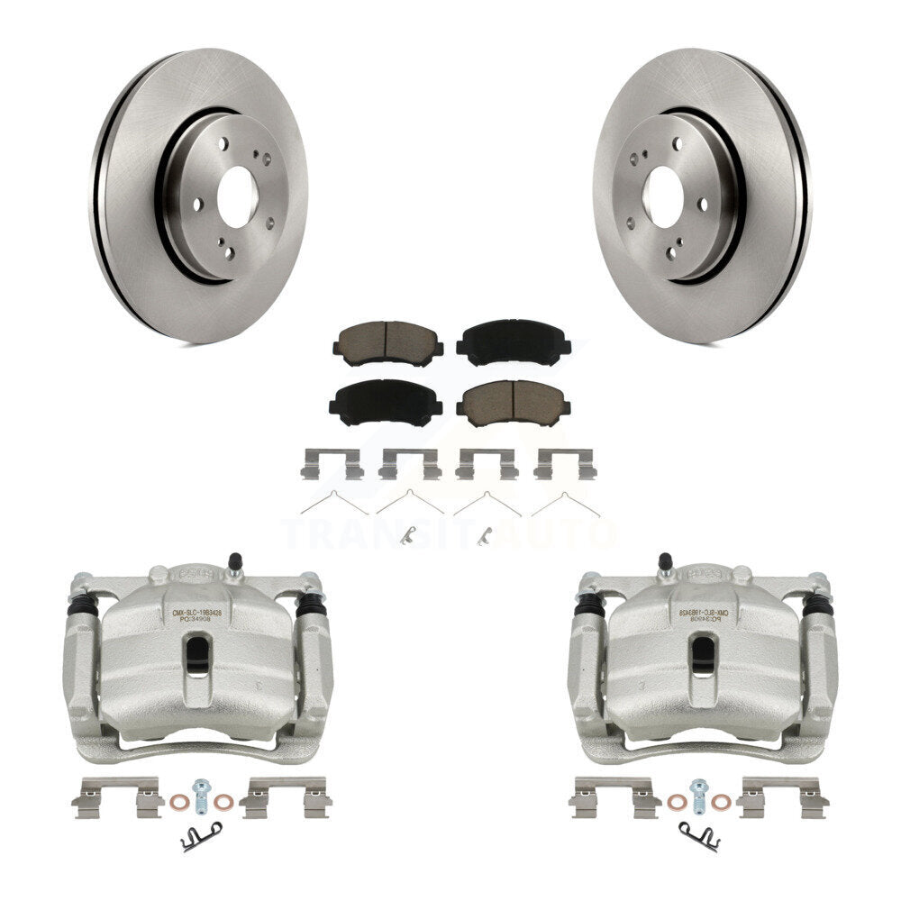 Front Disc Brake Caliper Rotors And Ceramic Pads Kit For 2010-2013 Suzuki Kizashi KC8-100300C
