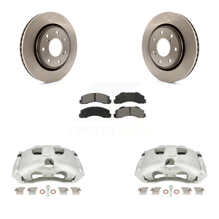 Front Disc Brake Caliper Rotors And Semi-Metallic Pads Kit For 2010-2011 Ford F-150 With 7 Lug Wheels KC8-100300S by Transit Auto