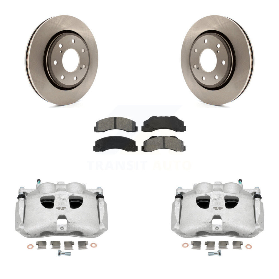 Front Disc Brake Caliper Rotors And Semi-Metallic Pads Kit For 2010-2011 Ford F-150 With 7 Lug Wheels KC8-100300S