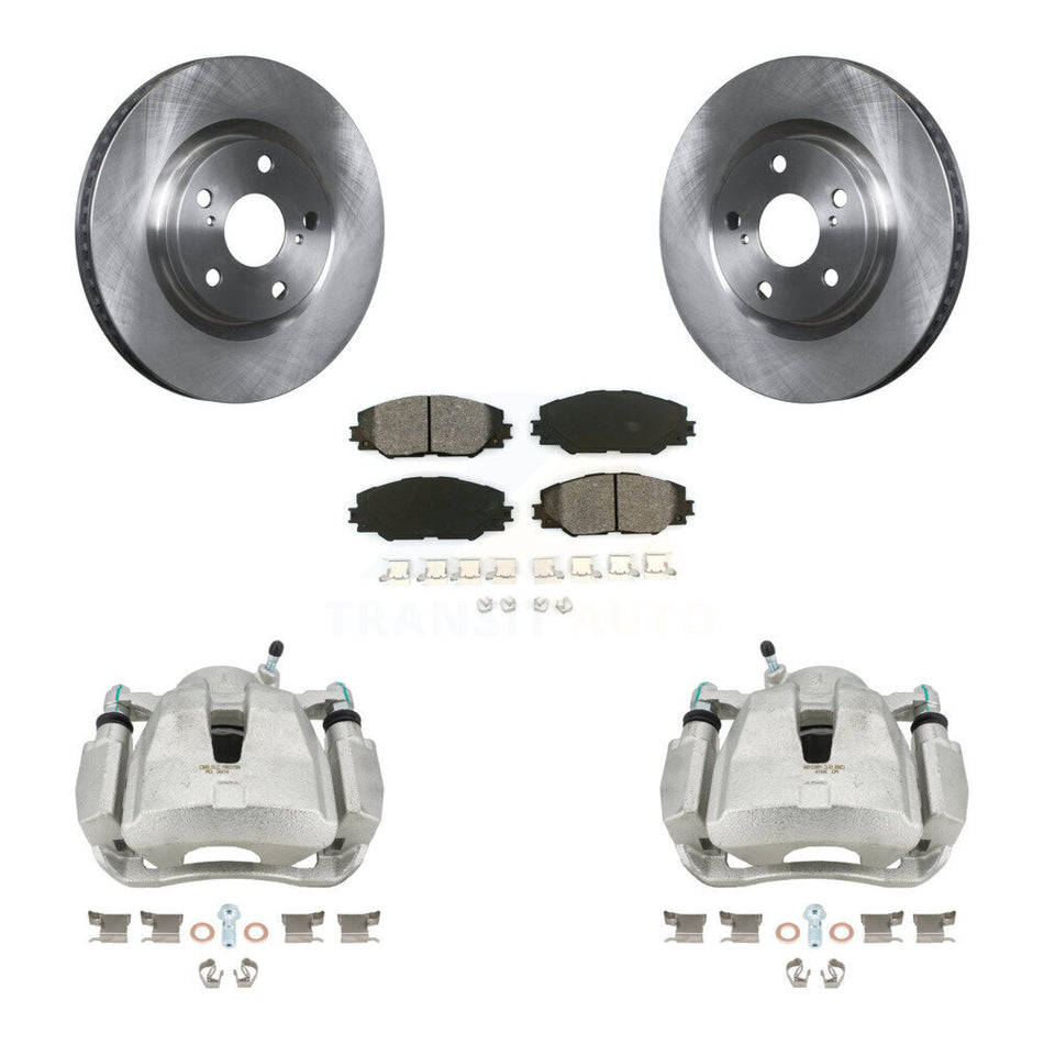 Front Disc Brake Caliper Rotors And Semi-Metallic Pads Kit For Toyota RAV4 Scion tC Matrix Pontiac Vibe Corolla iM Mirai KC8-100301S by Transit Auto