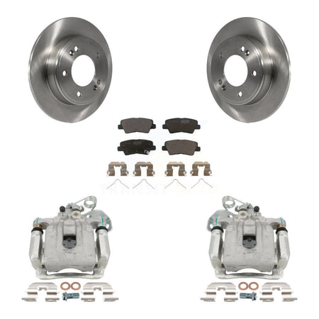 Rear Disc Brake Caliper Rotors And Ceramic Pads Kit For 2017-2020 Hyundai Elantra 2.0L KC8-100301T