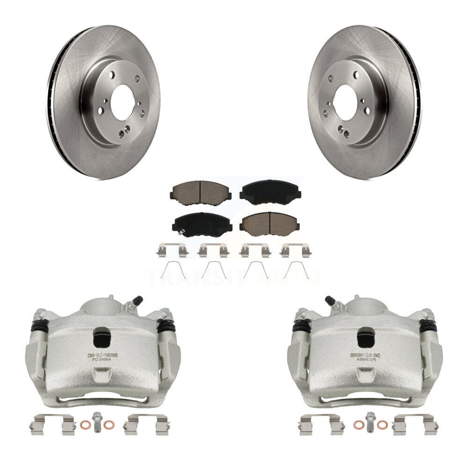 Front Disc Brake Caliper Rotors And Ceramic Pads Kit For Honda Civic KC8-100302C