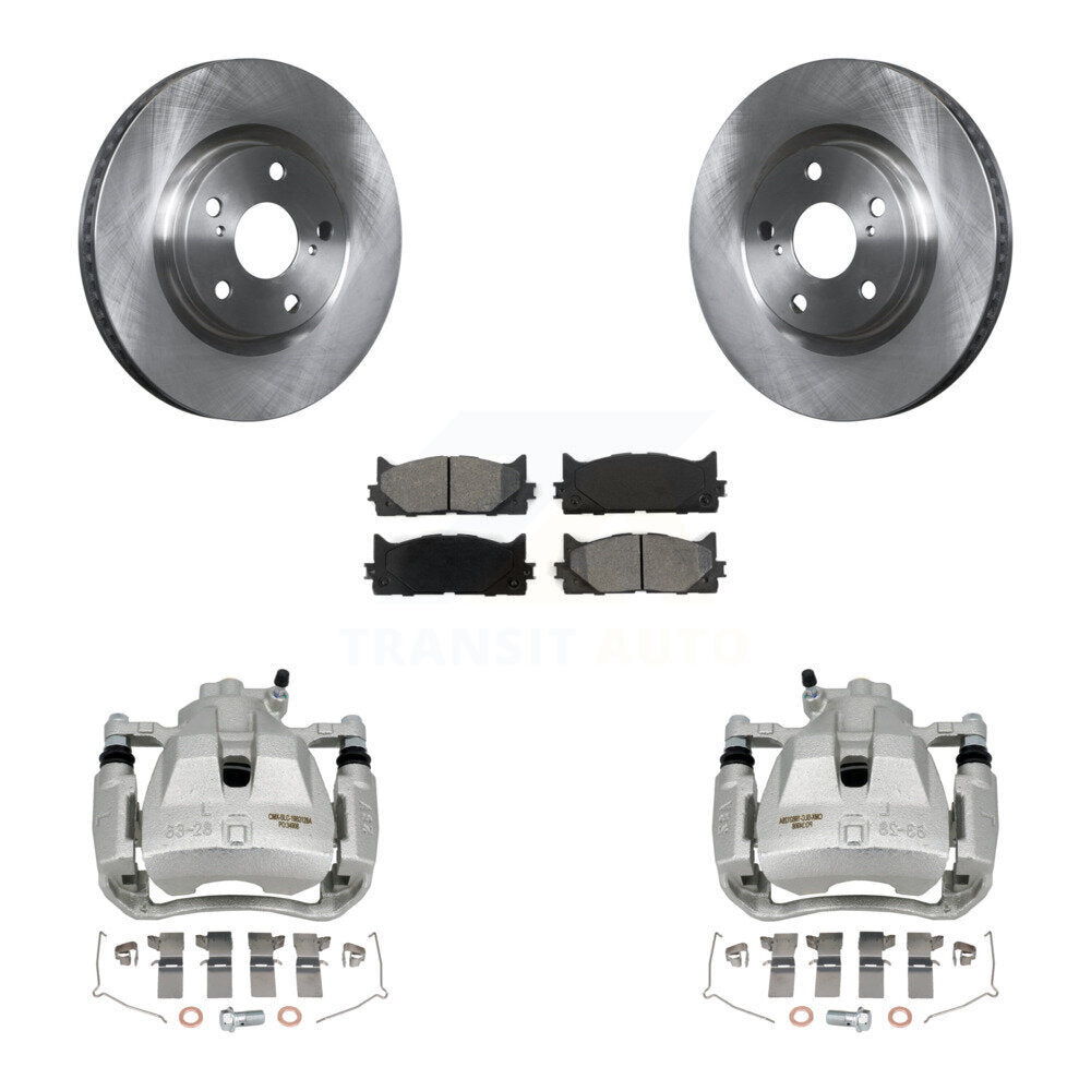 Front Disc Brake Caliper Rotor Semi-Metallic Pad Kit For Toyota Camry Lexus ES350 Avalon KC8-100302S