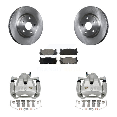 Front Disc Brake Caliper Rotor Semi-Metallic Pad Kit For Toyota Camry Lexus ES350 Avalon KC8-100302S
