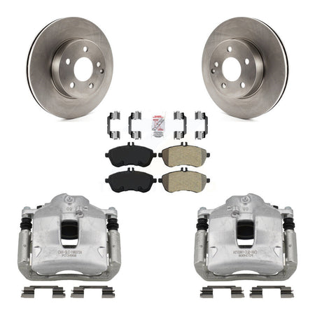 Front Disc Brake Caliper Rotors And Semi-Metallic Pads Kit For Mercedes-Benz C250 KC8-100303N
