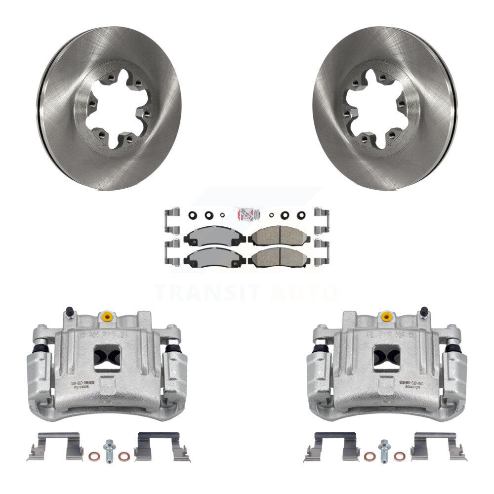 Front Brake Caliper Rotors Ceramic Pad Kit For Chevrolet Colorado GMC Canyon Isuzu i-280 KC8-100304N