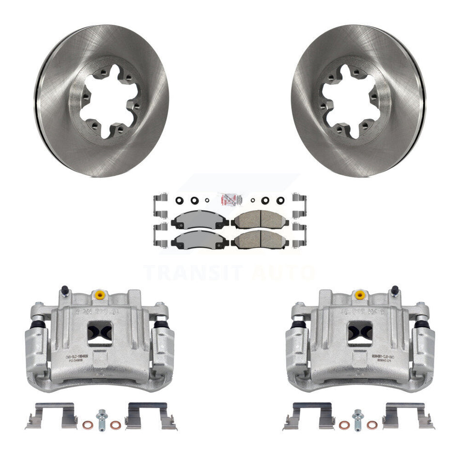 Front Brake Caliper Rotors Ceramic Pad Kit For Chevrolet Colorado GMC Canyon Isuzu i-280 KC8-100304N