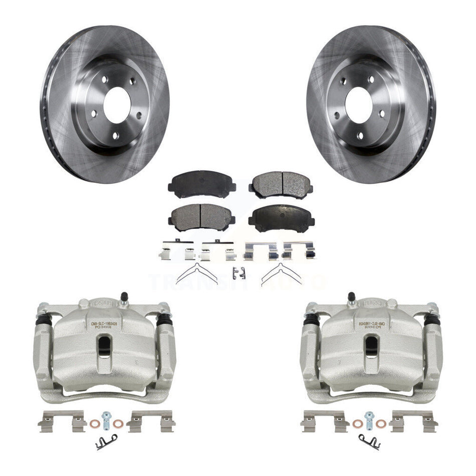 Front Disc Brake Caliper Rotors And Semi-Metallic Pads Kit For Nissan Rogue Select KC8-100304P