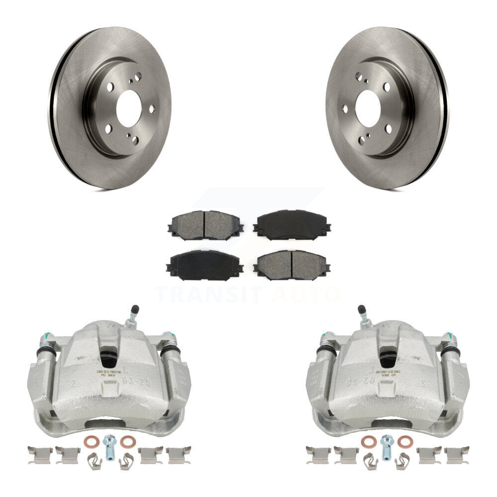 Front Disc Brake Caliper Rotors And Semi-Metallic Pads Kit For Toyota RAV4 KC8-100304S by Transit Auto