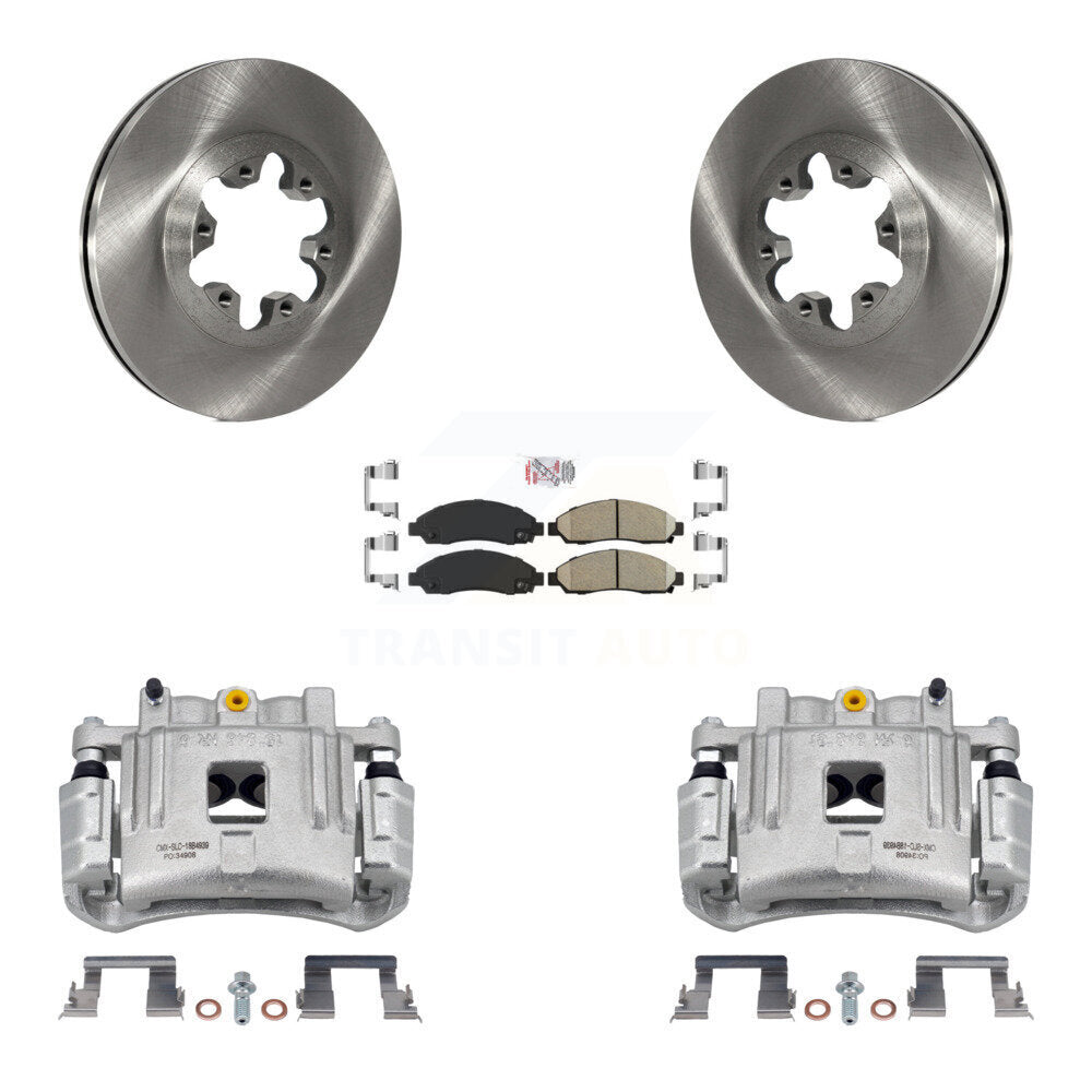 Front Brake Caliper Rotors Ceramic Pad Kit For Chevrolet Colorado GMC Canyon Isuzu i-280 KC8-100305N