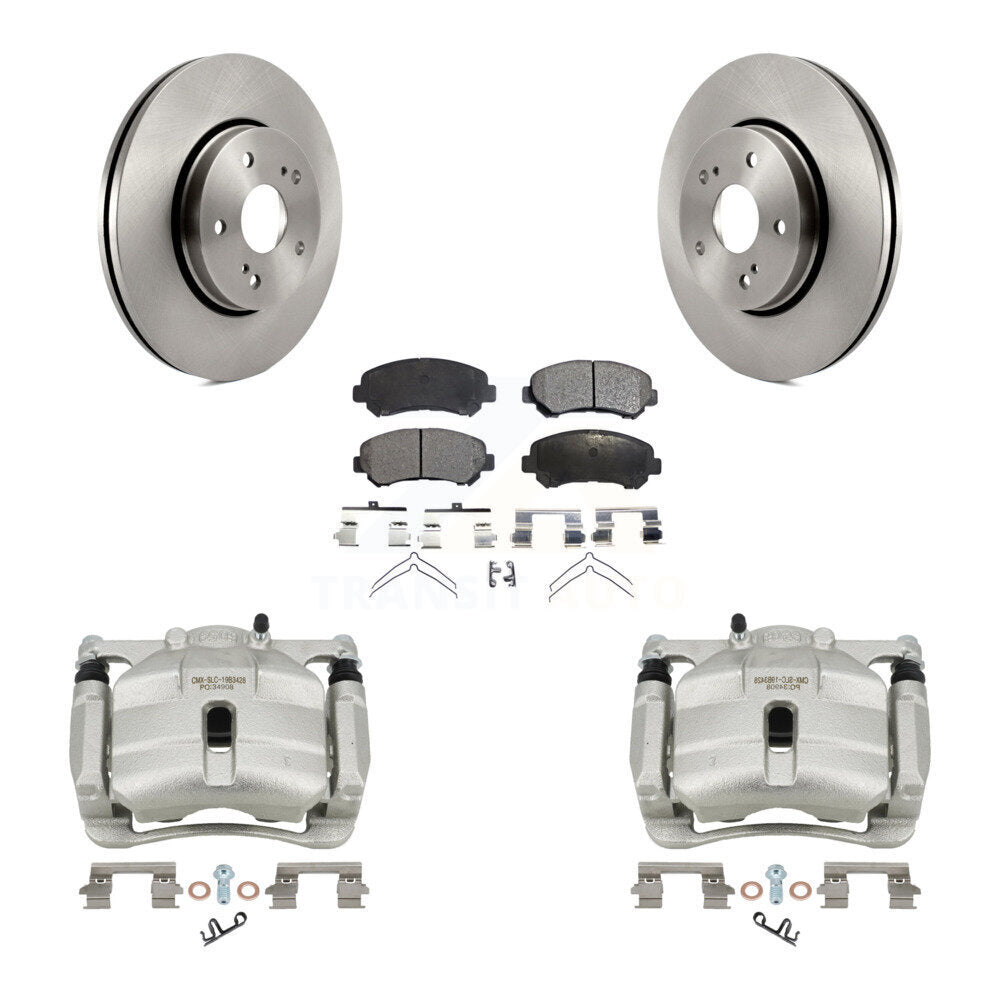 Front Disc Brake Caliper Rotors And Semi-Metallic Pads Kit For 2010-2013 Suzuki Kizashi KC8-100305P