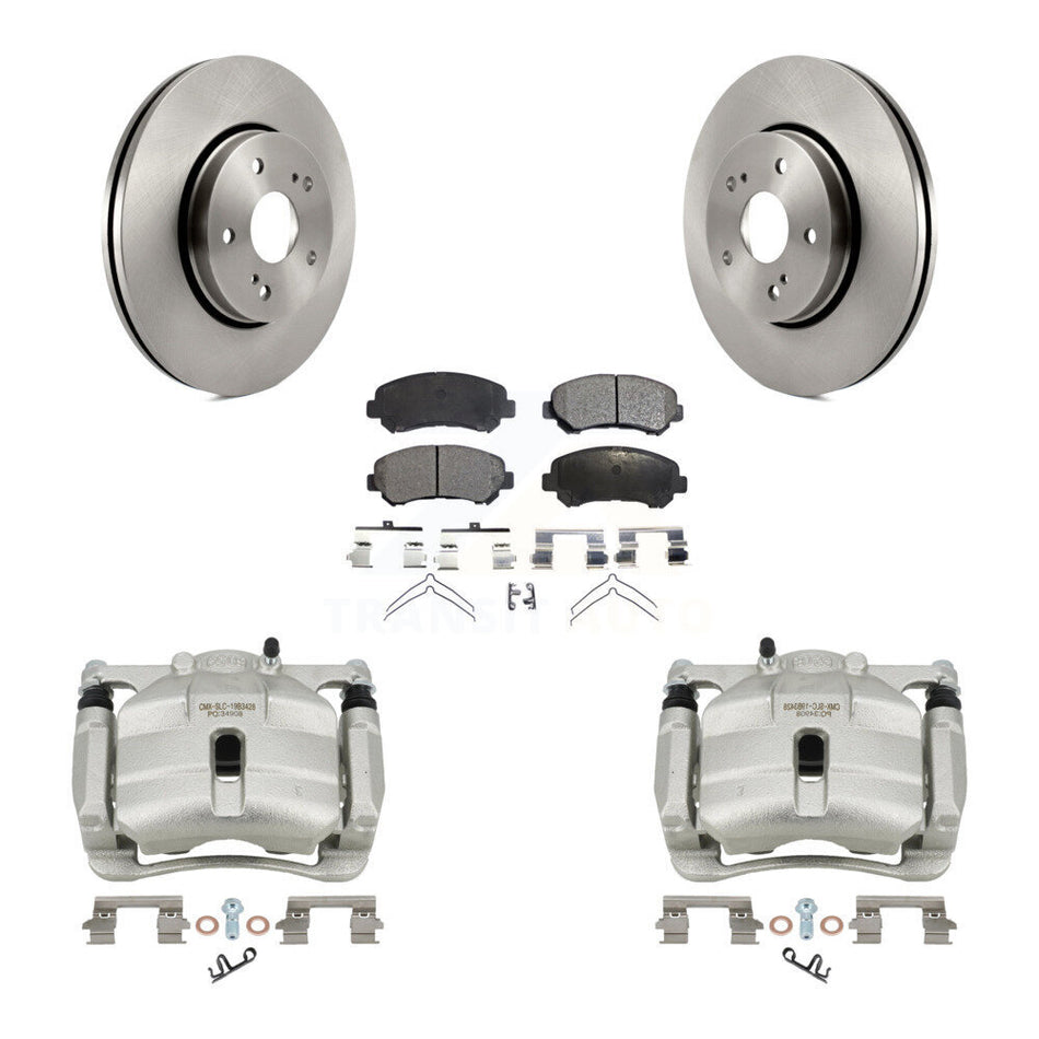Front Disc Brake Caliper Rotors And Semi-Metallic Pads Kit For 2010-2013 Suzuki Kizashi KC8-100305P