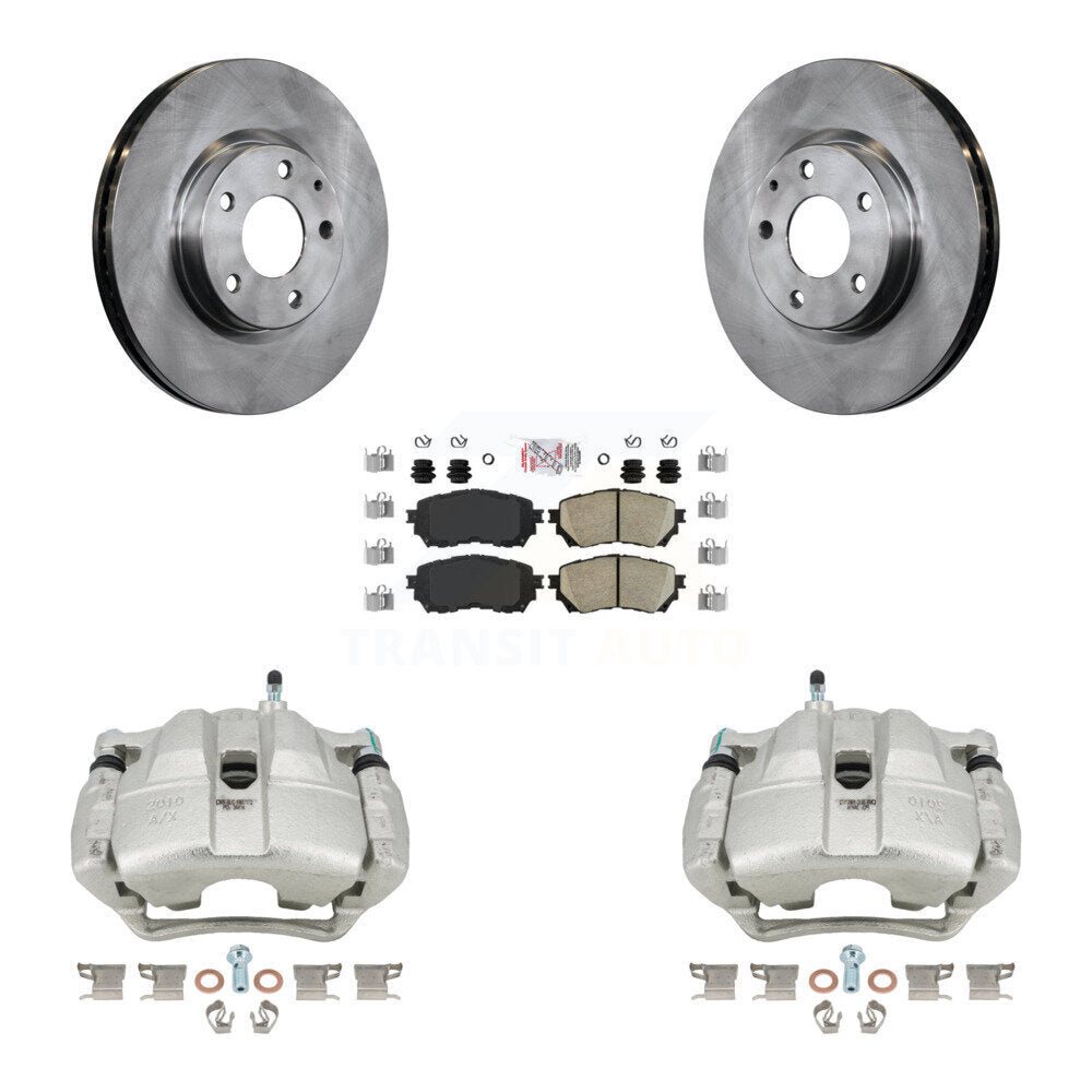 Front Disc Brake Caliper Rotors And Ceramic Pads Kit For Mazda 6 KC8-100306N