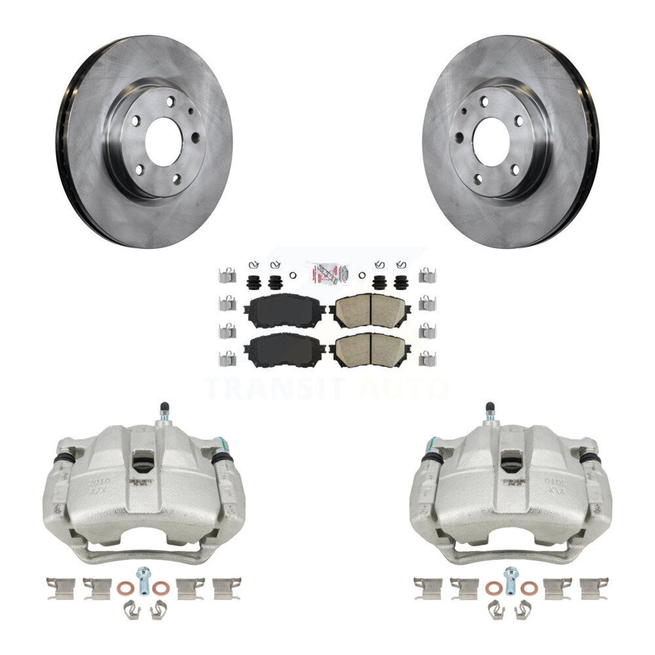 Front Disc Brake Caliper Rotors And Ceramic Pads Kit For Mazda 6 KC8-100306N