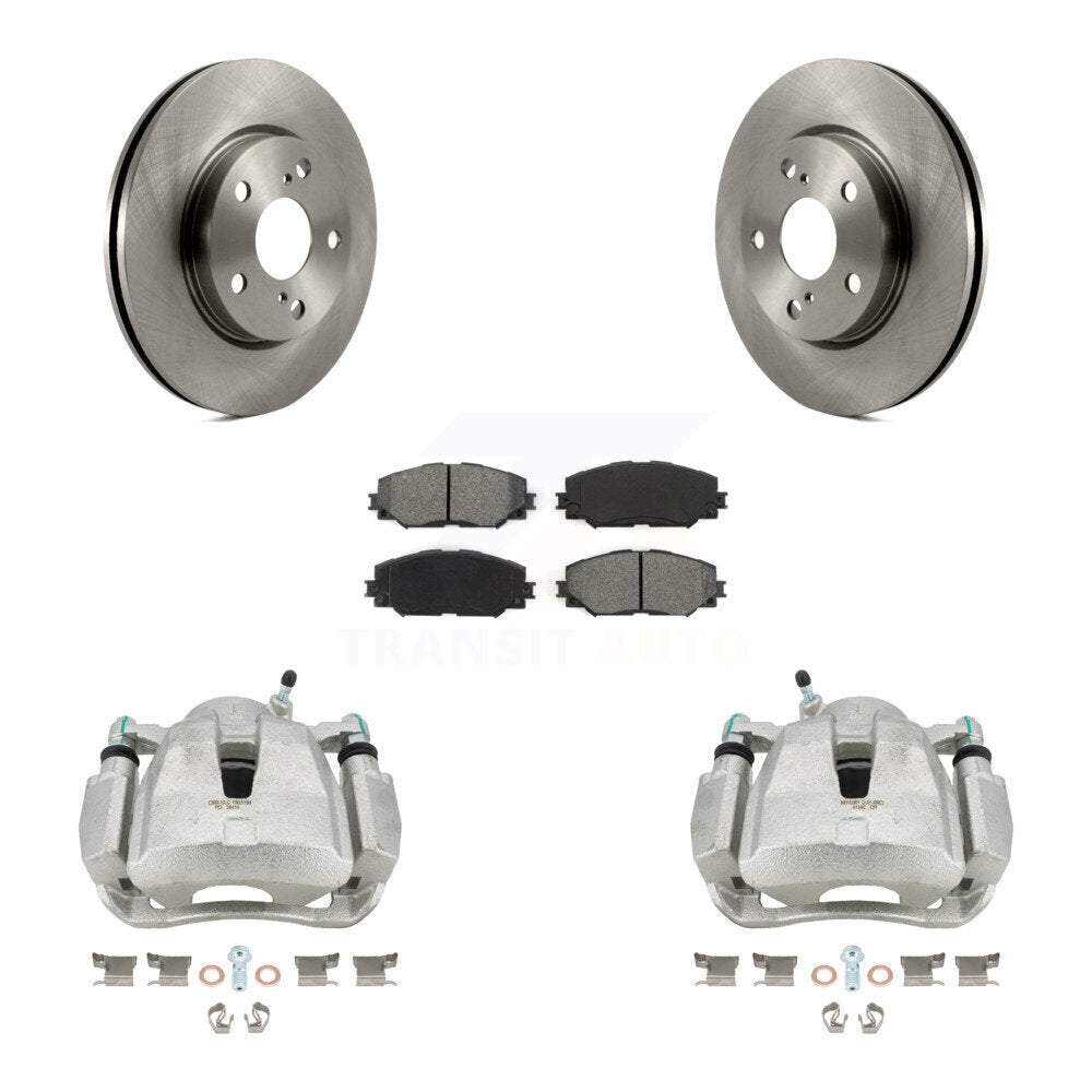 Front Disc Brake Caliper Rotors And Semi-Metallic Pads Kit For 2014-2015 Toyota RAV4 LE With Canada or U.S. Emissions Excluding Vehicles Manufactured In Japan KC8-100306S by Transit Auto