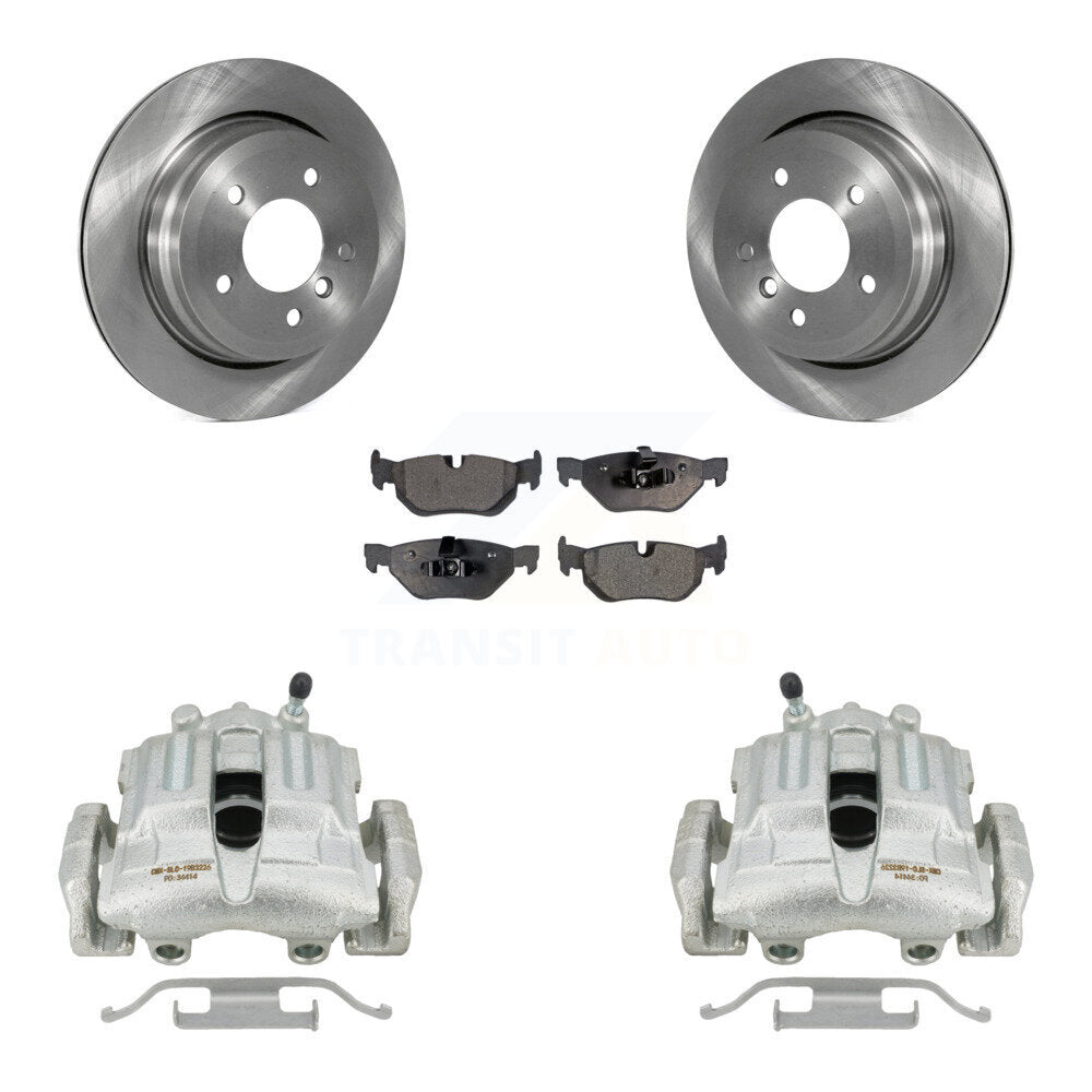 Rear Disc Brake Caliper Rotors And Ceramic Pads Kit For BMW 328i xDrive X1 328xi 325xi KC8-100306T by Transit Auto