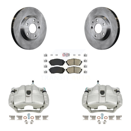 Front Disc Brake Caliper Rotors And Ceramic Pads Kit For Mazda 6 KC8-100307N