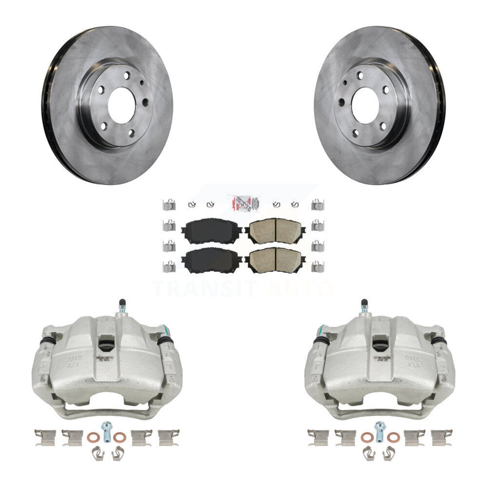 Front Disc Brake Caliper Rotors And Ceramic Pads Kit For Mazda 6 KC8-100307N