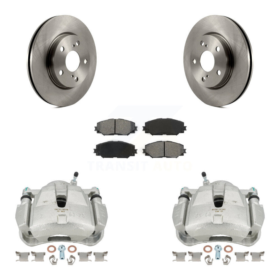 Front Disc Brake Caliper Rotors And Semi-Metallic Pads Kit For 2014-2015 Toyota RAV4 LE With Canada or U.S. Emissions Excluding Vehicles Manufactured In Japan KC8-100307S by Transit Auto