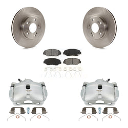 Front Disc Brake Caliper Rotors And Semi-Metallic Pads Kit For 2002-2004 Honda CR-V KC8-100308S