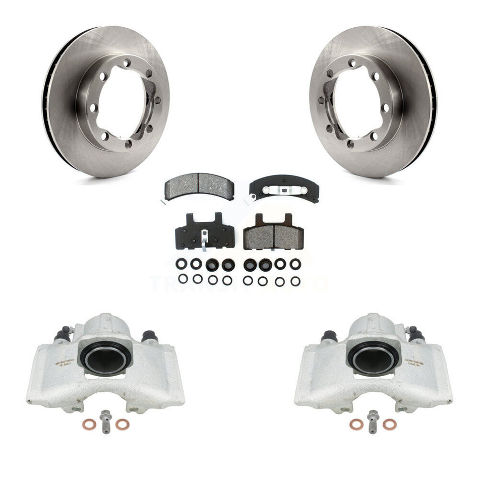 Front Disc Brake Caliper Rotors And Semi-Metallic Pads Kit For 1994 K1500 Suburban Chevrolet GMC With 8 Lug Wheels GAS engine KC8-100309S
