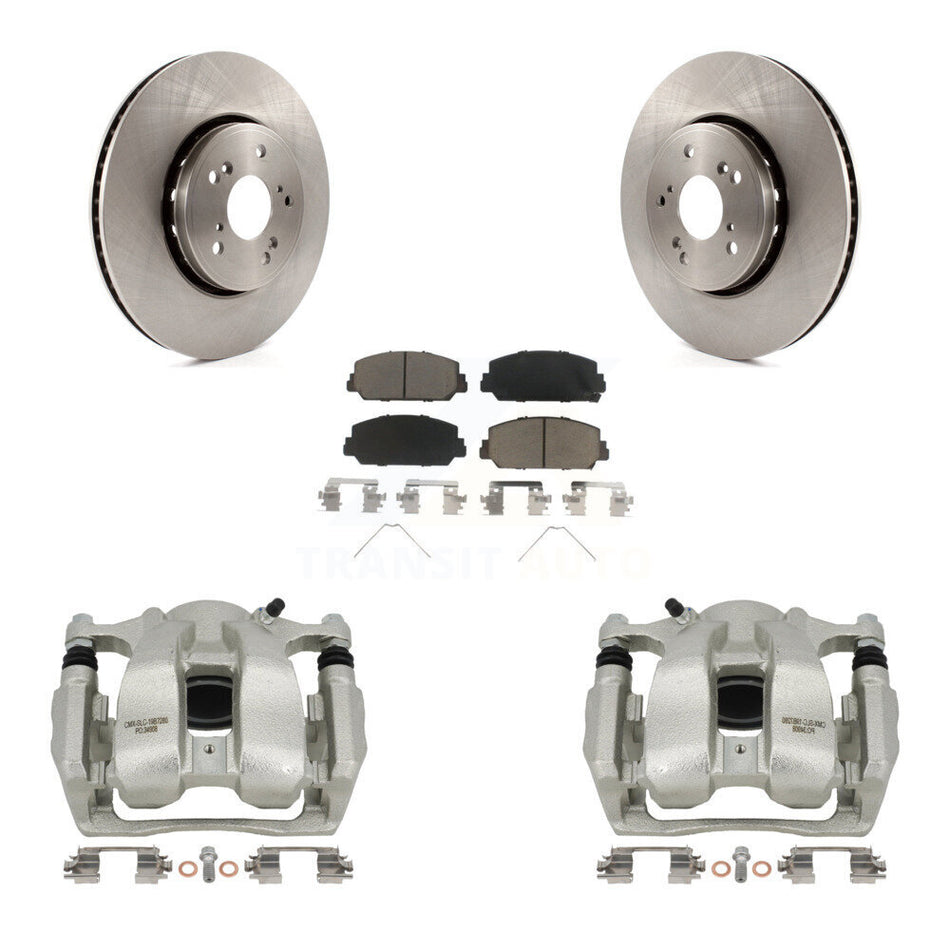 Front Disc Brake Caliper Rotors And Ceramic Pads Kit For 2016-2018 Acura RDX KC8-100310C