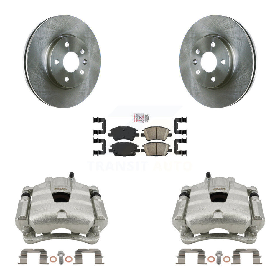 Front Disc Brake Caliper Rotors And Ceramic Pads Kit For Chevrolet Cruze Bolt EV Volt KC8-100310N