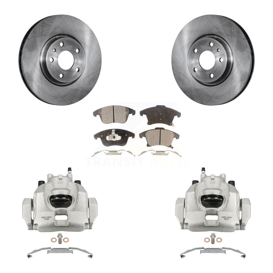 Front Disc Brake Caliper Rotors And Semi-Metallic Pads Kit For Ford Fusion Lincoln MKZ KC8-100310P