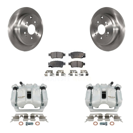 Rear Disc Brake Caliper Rotors And Ceramic Pads Kit For 2005-2010 Honda Odyssey KC8-100310T by Transit Auto