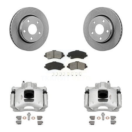 Front Disc Brake Caliper Rotors And Semi-Metallic Pads Kit For Jeep Wrangler KC8-100311S