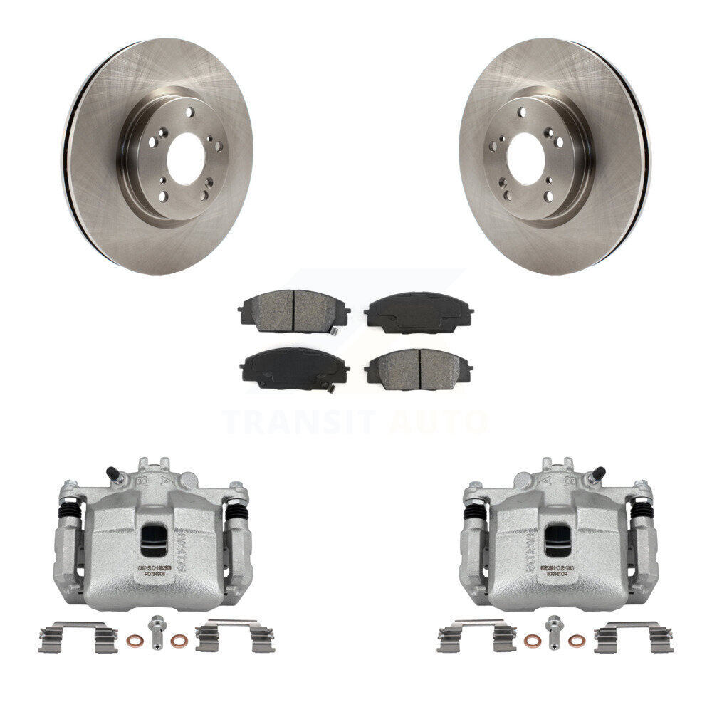 Front Disc Brake Caliper Rotors And Semi-Metallic Pad Kit For 2002-2006 Acura RSX Type-S KC8-100313S
