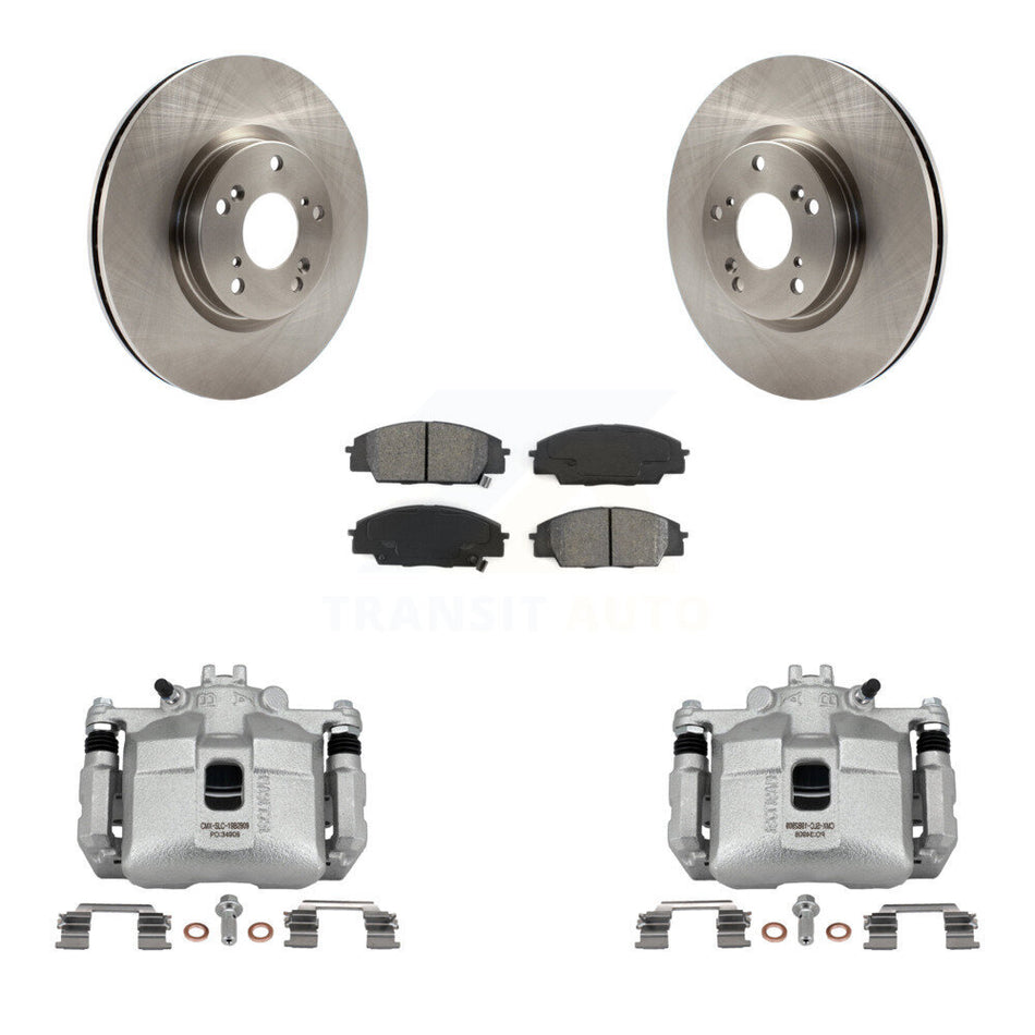 Front Disc Brake Caliper Rotors And Semi-Metallic Pad Kit For 2002-2006 Acura RSX Type-S KC8-100313S