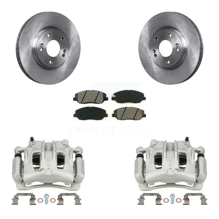 Front Disc Brake Caliper Rotors And Semi-Metallic Pad Kit For 2007-2009 Hyundai Santa Fe KC8-100314S