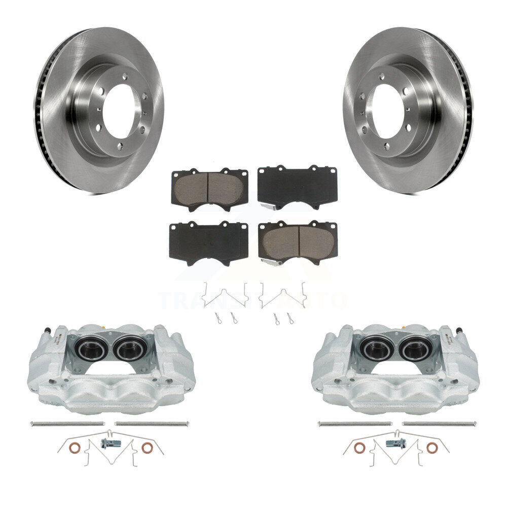 Front Disc Brake Caliper Rotors And Ceramic Pads Kit For Toyota 4Runner Lexus GX460 KC8-100315C by Transit Auto