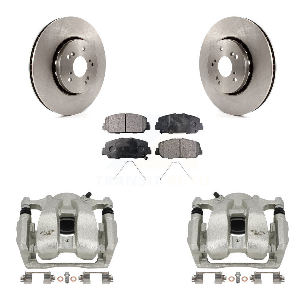 Front Disc Brake Caliper Rotors And Semi-Metallic Pads Kit For 2016-2018 Acura RDX KC8-100315P