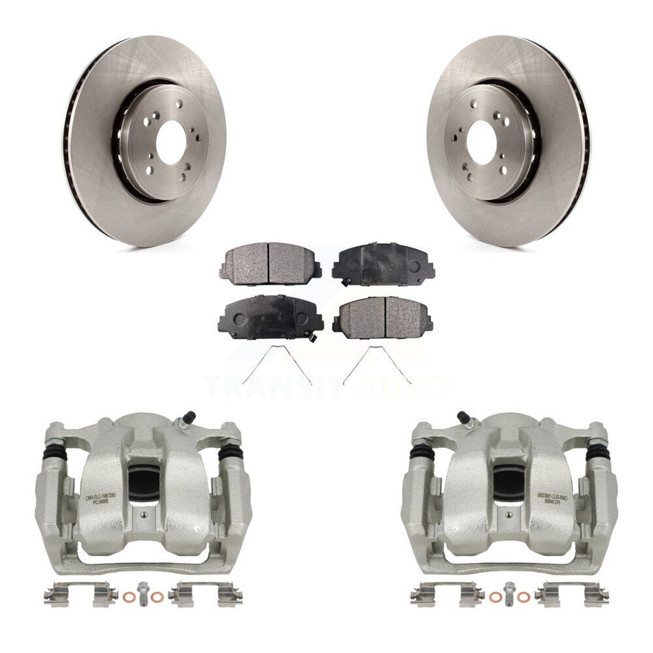 Front Disc Brake Caliper Rotors And Semi-Metallic Pads Kit For 2016-2018 Acura RDX KC8-100315P
