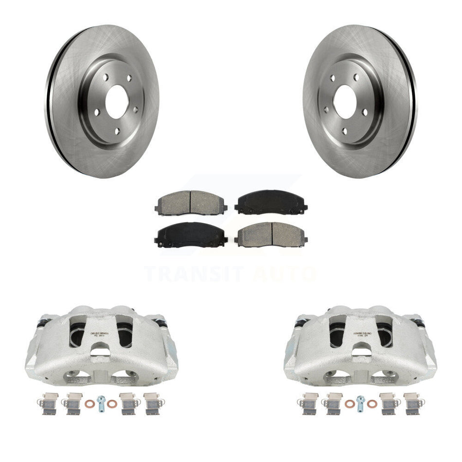 Front Disc Brake Caliper Rotors And Semi-Metallic Pads Kit For 2014-2020 Dodge Journey KC8-100315S by Transit Auto