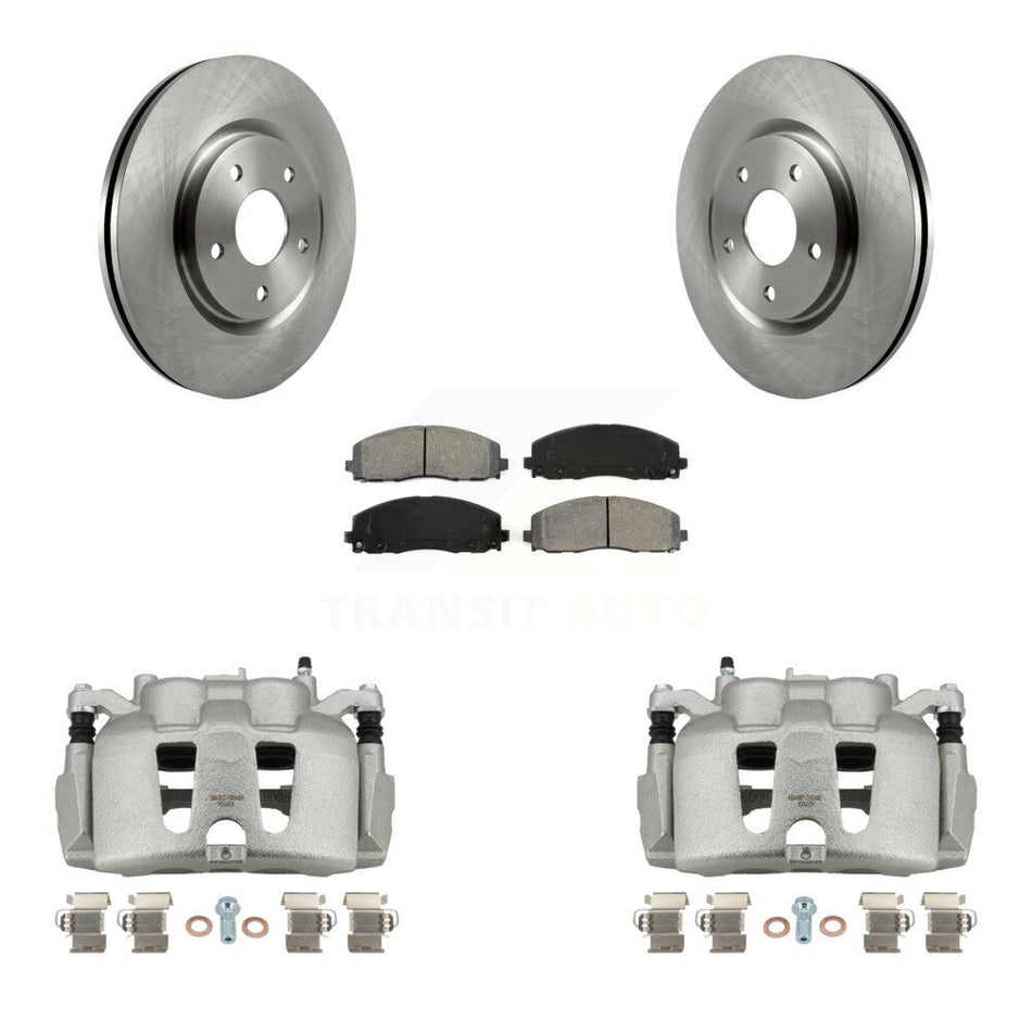 Front Disc Brake Caliper Rotors And Semi-Metallic Pads Kit For 2014-2020 Dodge Journey KC8-100315S