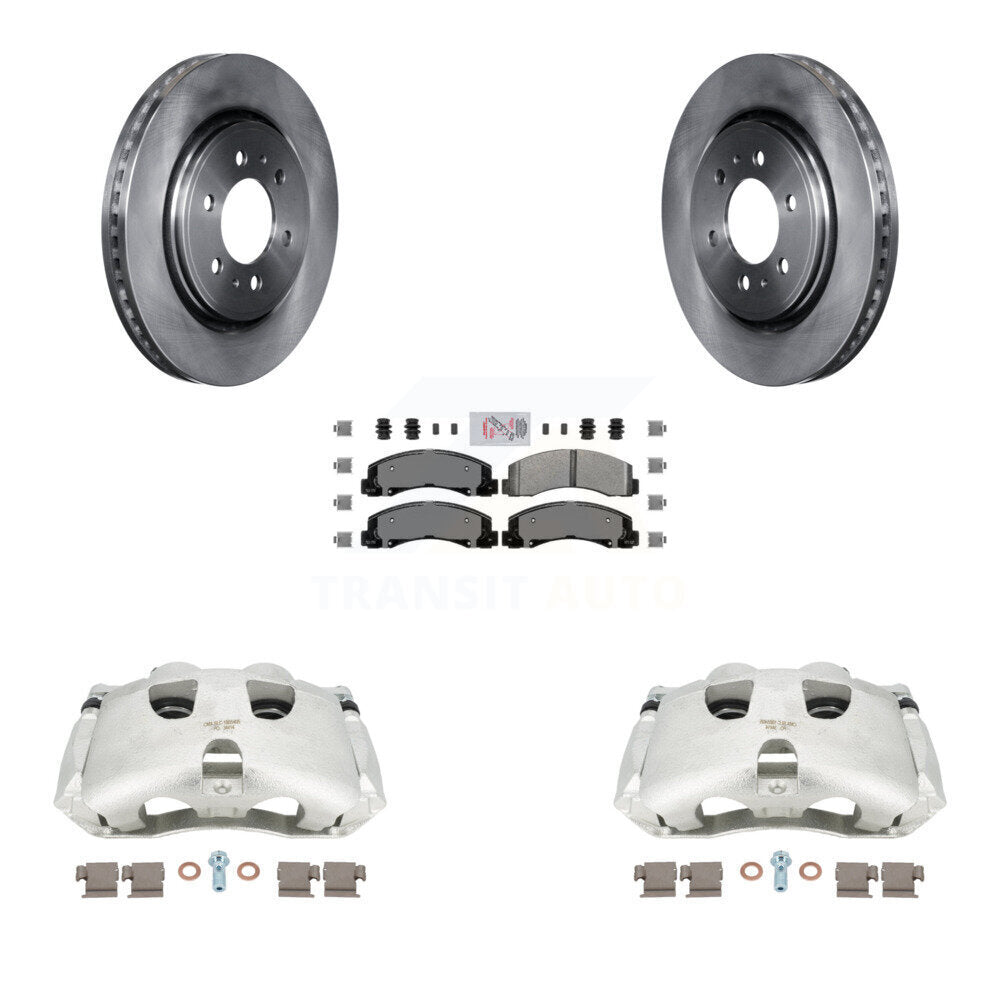 Front Disc Brake Caliper Rotors And Semi-Metallic Pads Kit For 2018-2020 Ford F-150 KC8-100316N by Transit Auto