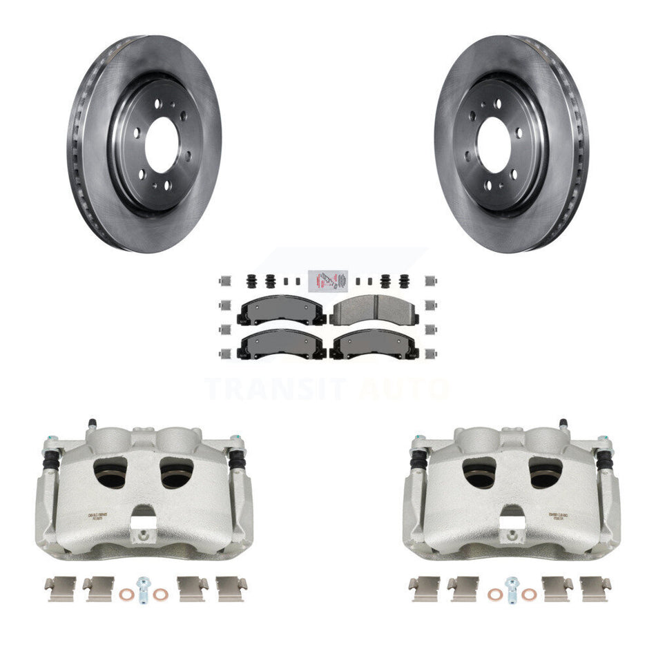 Front Disc Brake Caliper Rotors And Semi-Metallic Pads Kit For 2018-2020 Ford F-150 KC8-100316N
