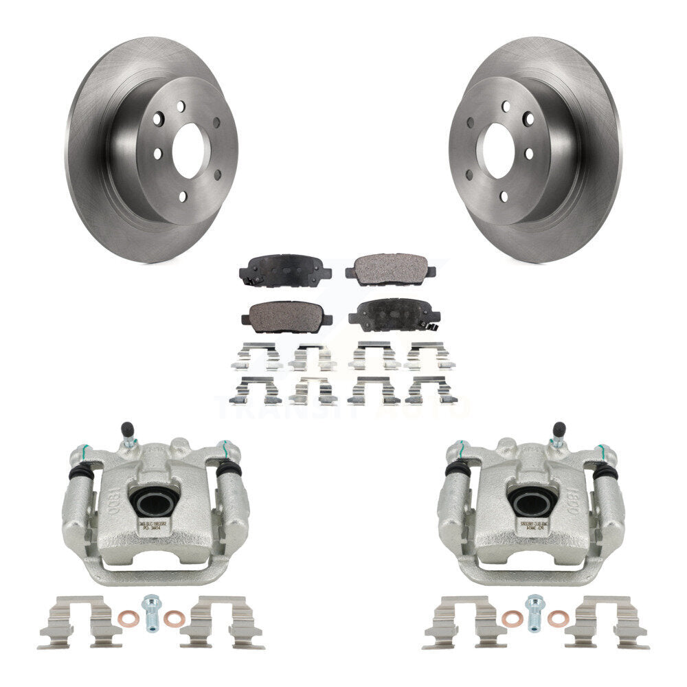Rear Disc Brake Caliper Rotors And Ceramic Pads Kit For Nissan Sentra Juke KC8-100316T