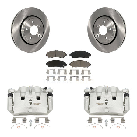 Front Disc Brake Caliper Rotors And Ceramic Pads Kit For Honda Pilot Ridgeline Acura MDX KC8-100317C